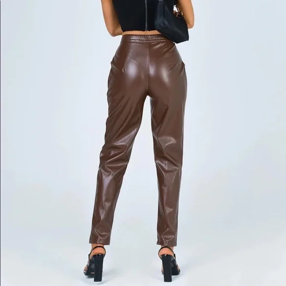Princess Polly Faux Leather Pants - Picture 2 of 7
